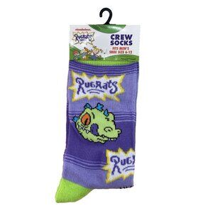 Nickelodeon RUGRATS Cartoon Crew Socks Men’s 6-12 NWT